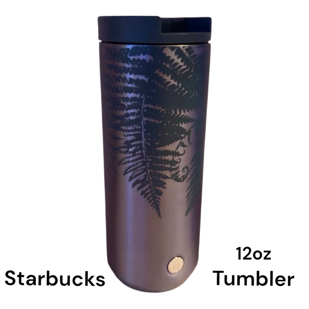 Starbucks Double Insulated Stainless Steel 12oz tumbler coffee cup Fern Floral